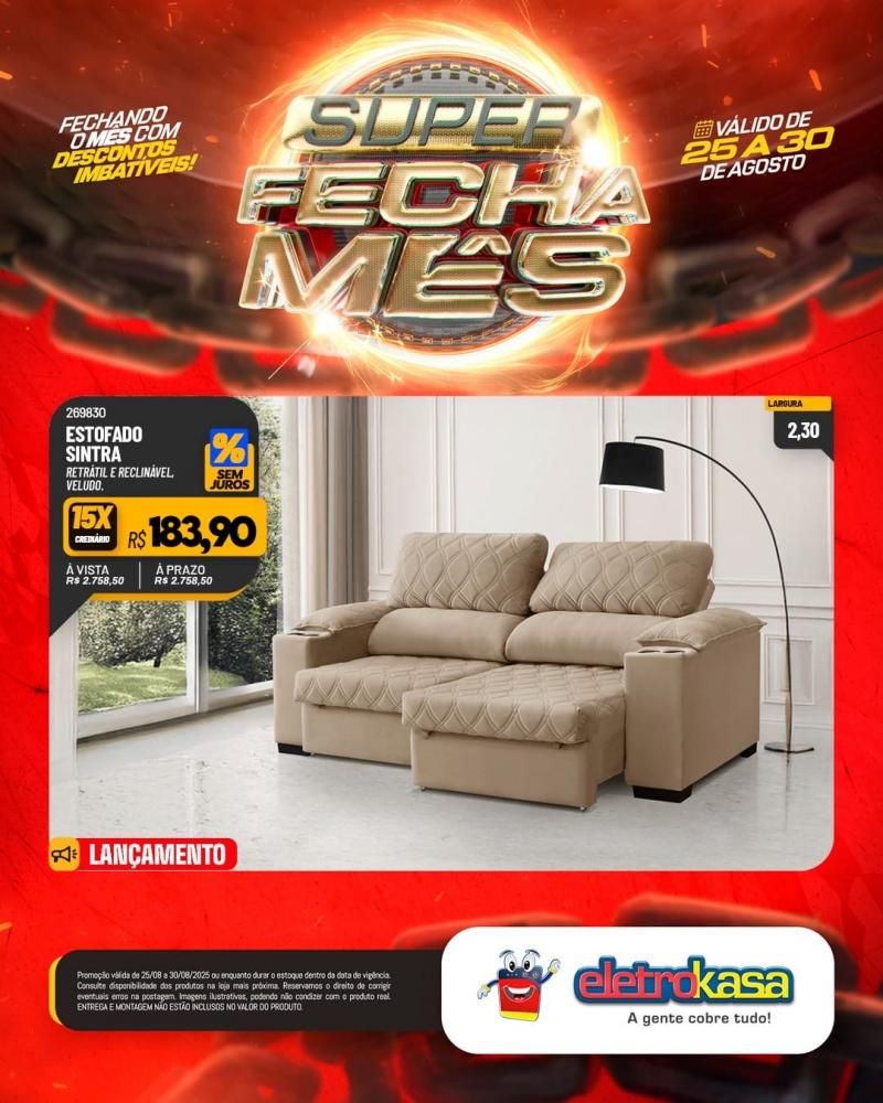 Super FECHA MÊS com descontos imbatíveis nas lojas ELETROKASA, em Rolim de Moura Super FECHA MÊS com descontos imbatíveis nas lojas ELETROKASA, em Rolim de Moura