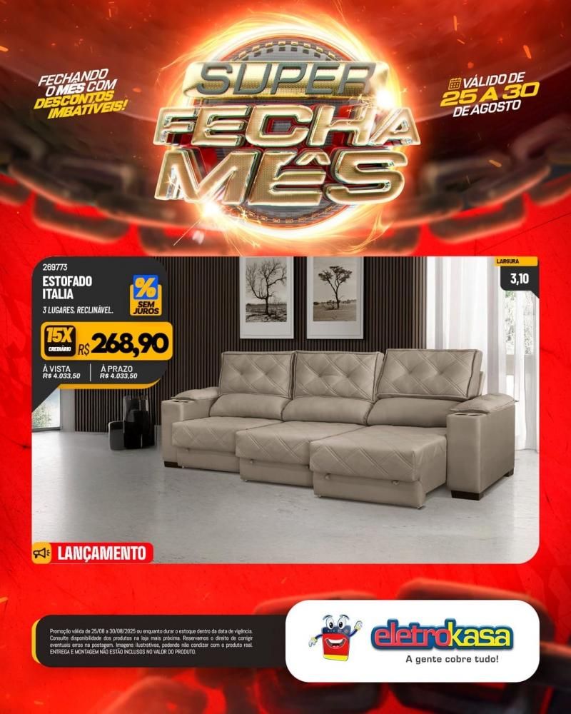 Super FECHA MÊS com descontos imbatíveis nas lojas ELETROKASA, em Rolim de Moura Super FECHA MÊS com descontos imbatíveis nas lojas ELETROKASA, em Rolim de Moura