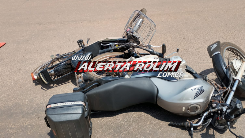 Acidente entre moto e bicicleta elétrica deixa jovem ferida no centro de Rolim de Moura Acidente entre moto e bicicleta elétrica deixa jovem ferida no centro de Rolim de Moura
