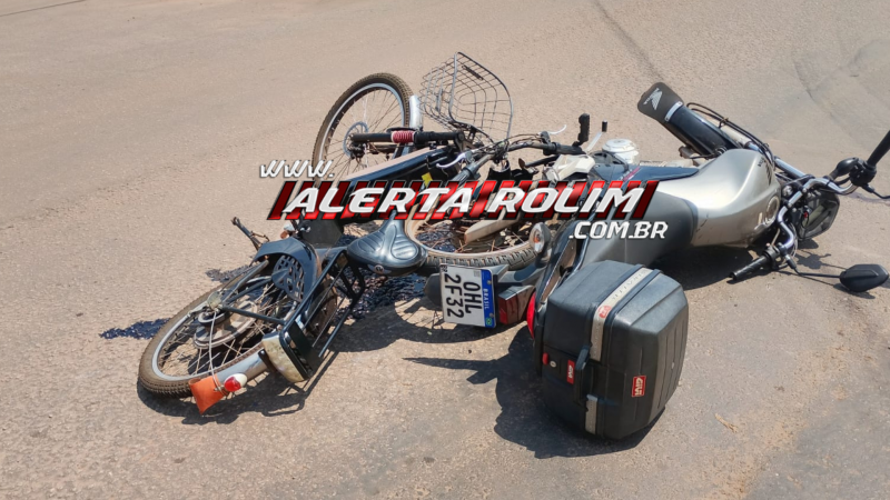 Acidente entre moto e bicicleta elétrica deixa jovem ferida no centro de Rolim de Moura Acidente entre moto e bicicleta elétrica deixa jovem ferida no centro de Rolim de Moura