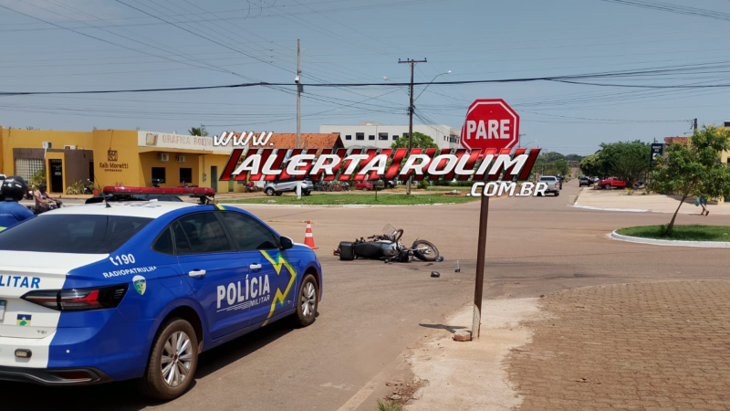 Acidente entre moto e bicicleta elétrica deixa jovem ferida no centro de Rolim de Moura Acidente entre moto e bicicleta elétrica deixa jovem ferida no centro de Rolim de Moura