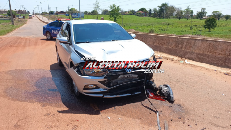 Colisão entre veículos é registrada na RO-383 em Rolim de Moura Colisão entre veículos é registrada na RO-383 em Rolim de Moura