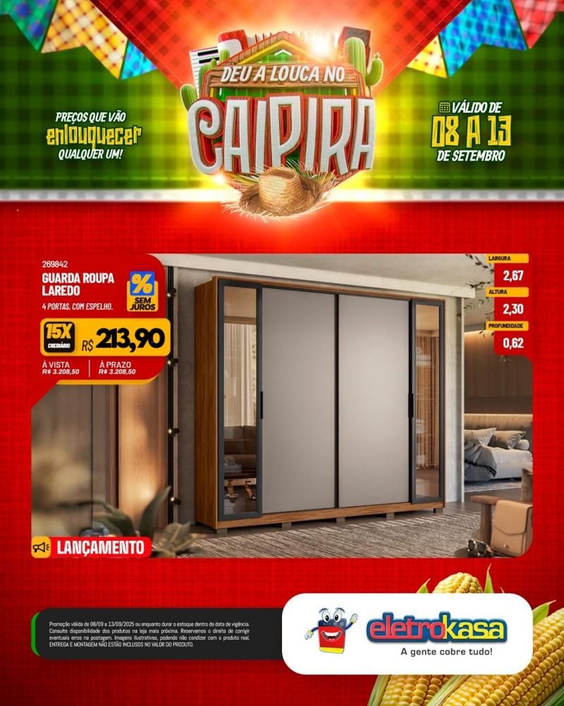 DEU A LOUCA NO CAIPIRA, nas Lojas ELETROKASA em Rolim de Moura DEU A LOUCA NO CAIPIRA, nas Lojas ELETROKASA em Rolim de Moura