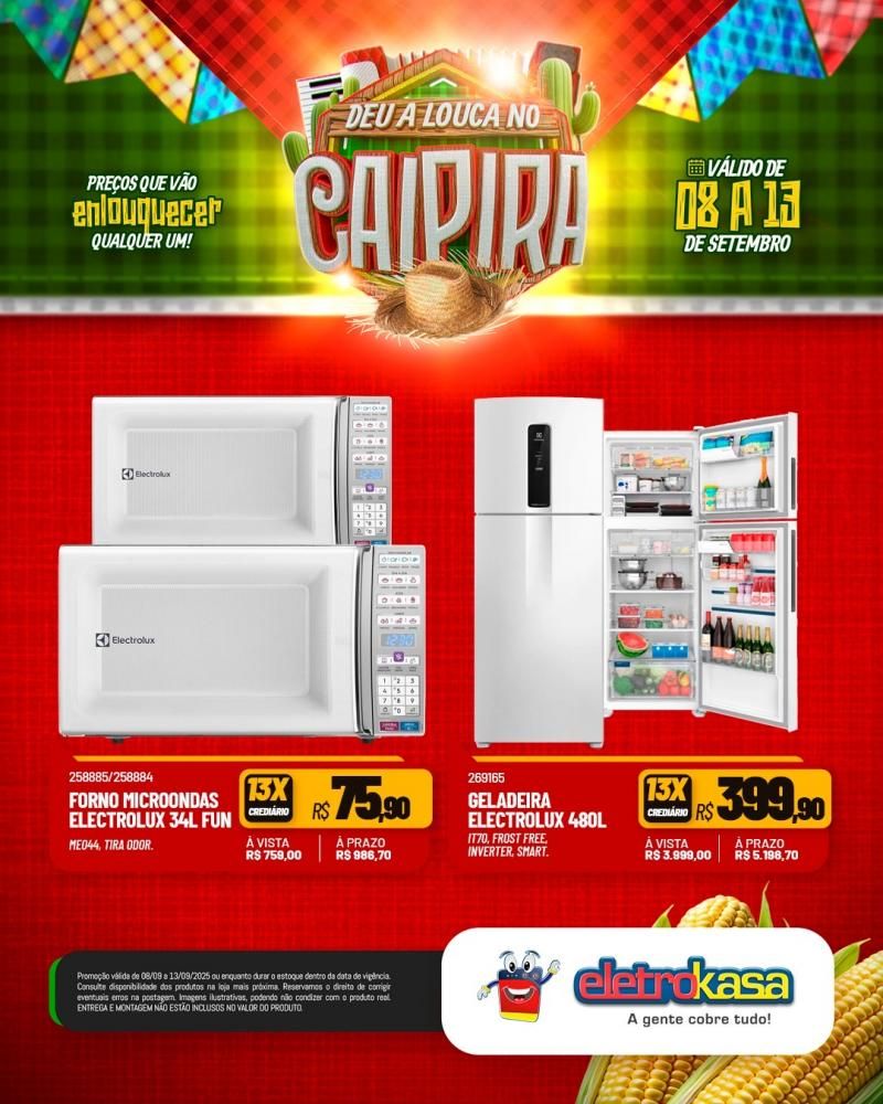 DEU A LOUCA NO CAIPIRA, nas Lojas ELETROKASA em Rolim de Moura DEU A LOUCA NO CAIPIRA, nas Lojas ELETROKASA em Rolim de Moura