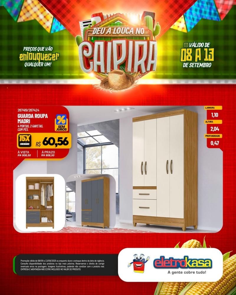 DEU A LOUCA NO CAIPIRA, nas Lojas ELETROKASA em Rolim de Moura DEU A LOUCA NO CAIPIRA, nas Lojas ELETROKASA em Rolim de Moura