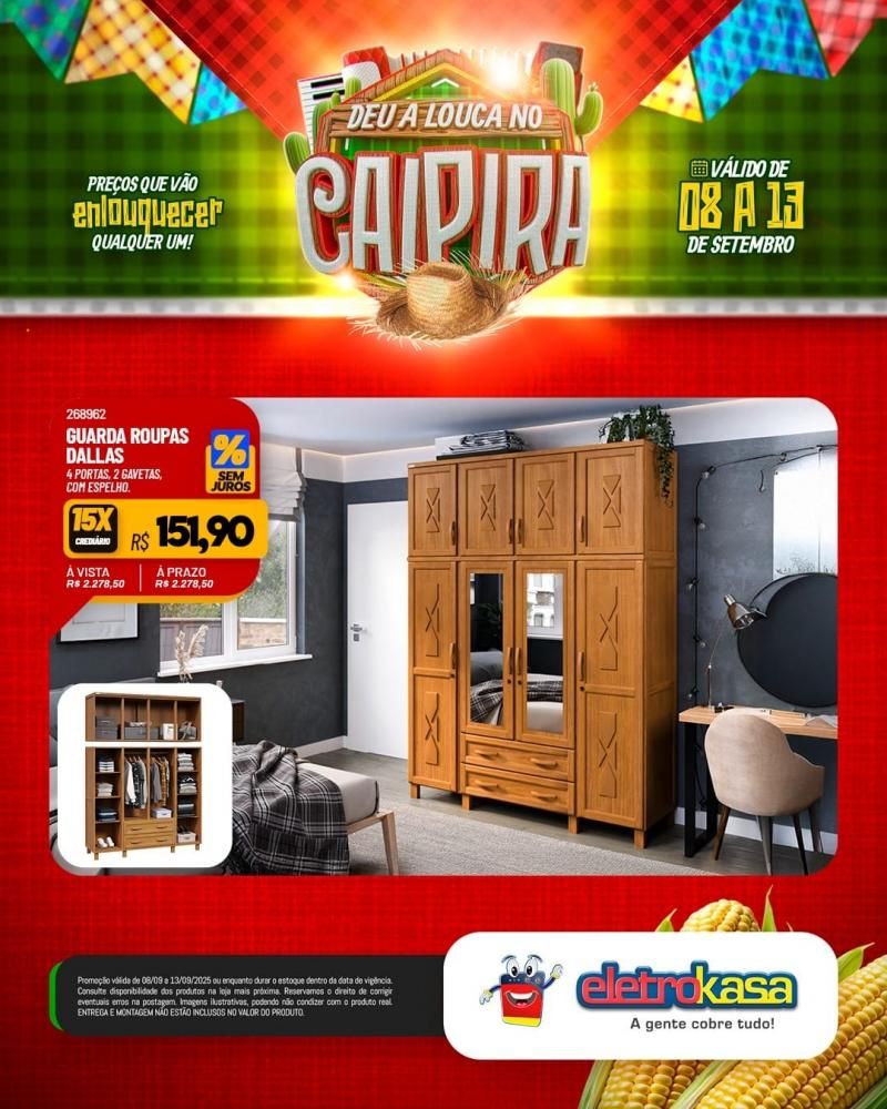 DEU A LOUCA NO CAIPIRA, nas Lojas ELETROKASA em Rolim de Moura DEU A LOUCA NO CAIPIRA, nas Lojas ELETROKASA em Rolim de Moura