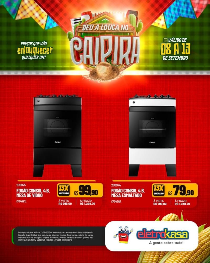 DEU A LOUCA NO CAIPIRA, nas Lojas ELETROKASA em Rolim de Moura DEU A LOUCA NO CAIPIRA, nas Lojas ELETROKASA em Rolim de Moura