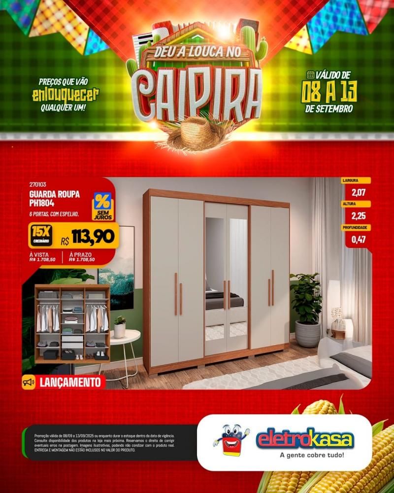 DEU A LOUCA NO CAIPIRA, nas Lojas ELETROKASA em Rolim de Moura DEU A LOUCA NO CAIPIRA, nas Lojas ELETROKASA em Rolim de Moura
