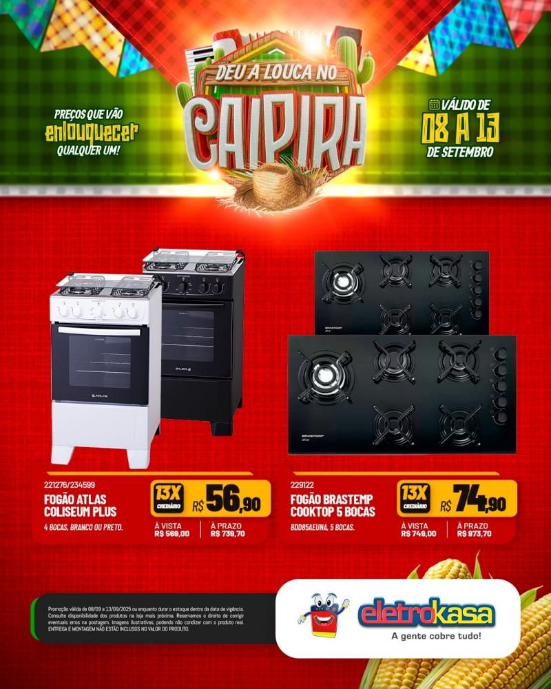 DEU A LOUCA NO CAIPIRA, nas Lojas ELETROKASA em Rolim de Moura DEU A LOUCA NO CAIPIRA, nas Lojas ELETROKASA em Rolim de Moura