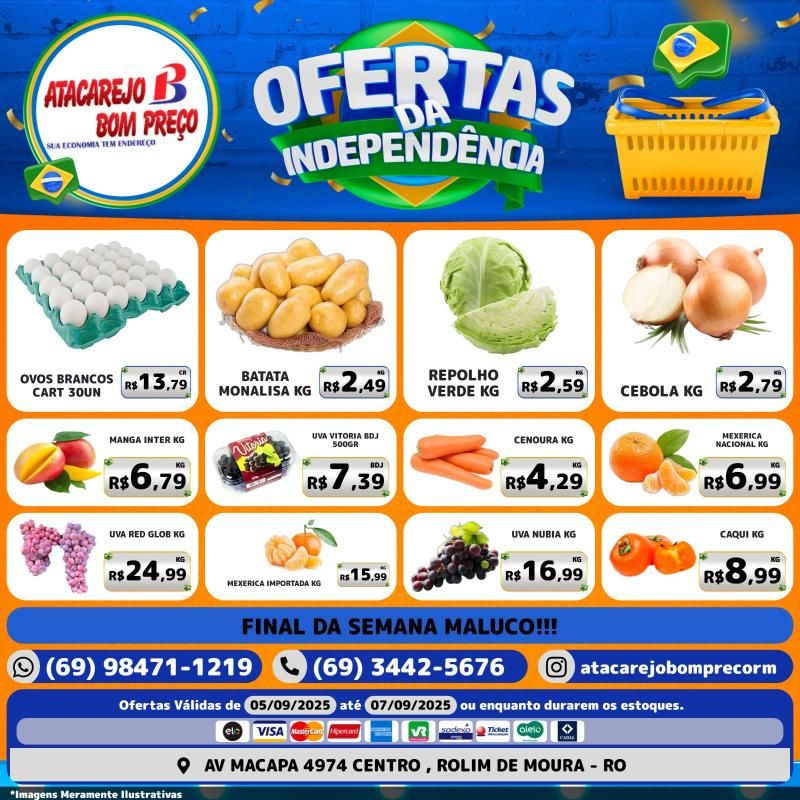 Ofertas da Independência no Atacarejo Bom Preço de Rolim de Moura Ofertas da Independência no Atacarejo Bom Preço de Rolim de Moura