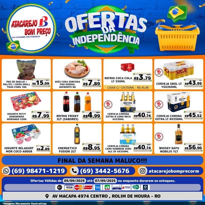 Ofertas da Independência no Atacarejo Bom Preço de Rolim de Moura Ofertas da Independência no Atacarejo Bom Preço de Rolim de Moura