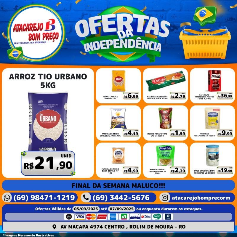 Ofertas da Independência no Atacarejo Bom Preço de Rolim de Moura Ofertas da Independência no Atacarejo Bom Preço de Rolim de Moura