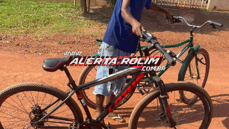 Polícia Militar recupera três bicicletas furtadas e prende dois suspeitos, em Rolim de Moura Polícia Militar recupera três bicicletas furtadas e prende dois suspeitos, em Rolim de Moura