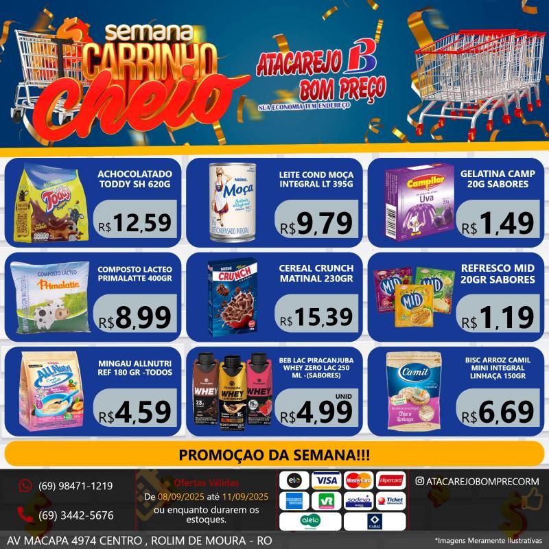 Semana carrinho cheio do Atacarejo Bom Preço de Rolim de Moura Semana carrinho cheio do Atacarejo Bom Preço de Rolim de Moura
