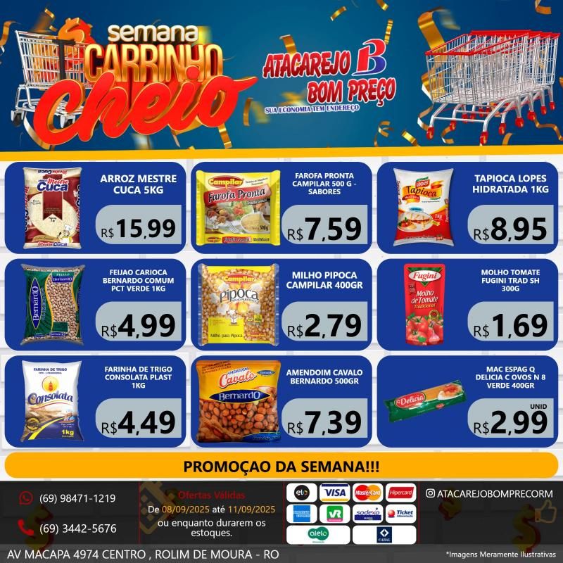 Semana carrinho cheio do Atacarejo Bom Preço de Rolim de Moura Semana carrinho cheio do Atacarejo Bom Preço de Rolim de Moura