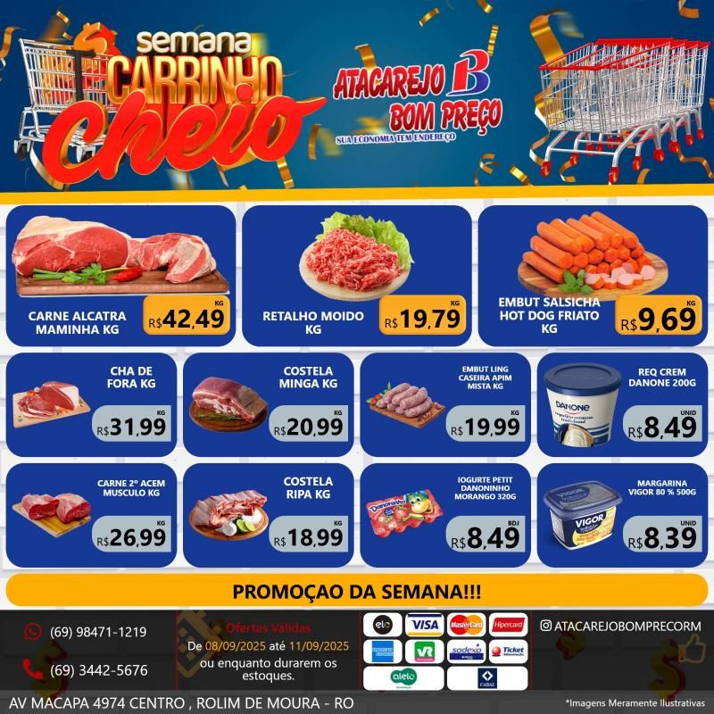 Semana carrinho cheio do Atacarejo Bom Preço de Rolim de Moura Semana carrinho cheio do Atacarejo Bom Preço de Rolim de Moura