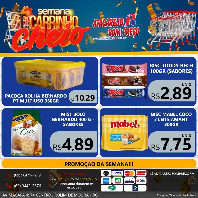 Semana carrinho cheio do Atacarejo Bom Preço de Rolim de Moura Semana carrinho cheio do Atacarejo Bom Preço de Rolim de Moura