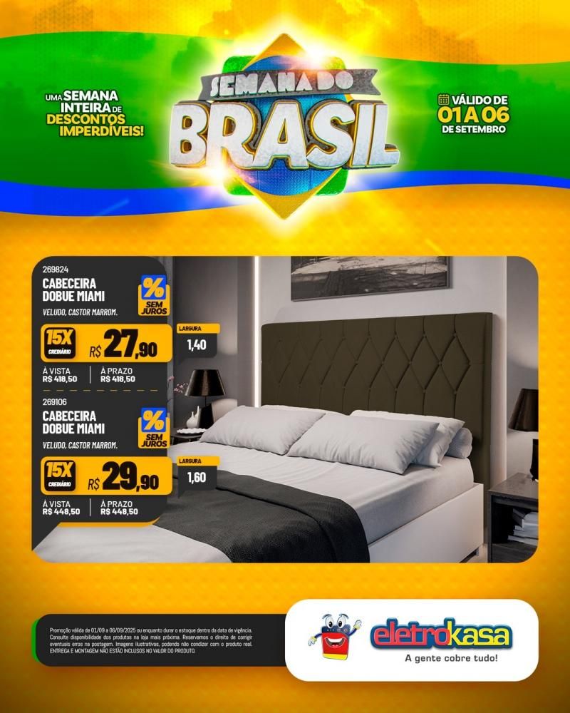 Semana do Brasil é nas lojas Eletrokasa em Rolim de Moura Semana do Brasil é nas lojas Eletrokasa em Rolim de Moura