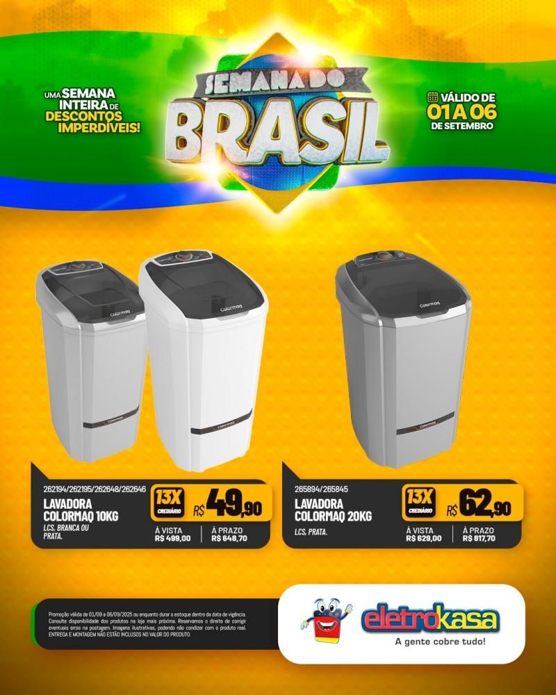 Semana do Brasil é nas lojas Eletrokasa em Rolim de Moura Semana do Brasil é nas lojas Eletrokasa em Rolim de Moura