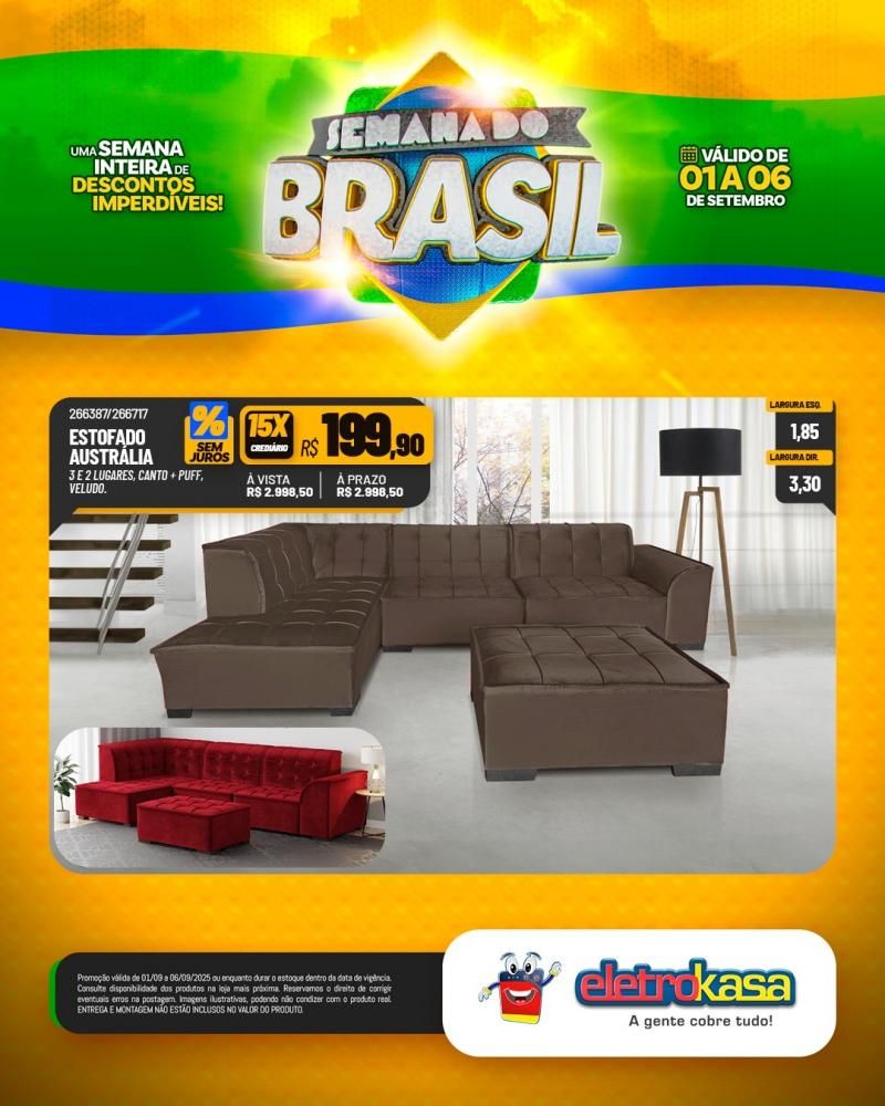 Semana do Brasil é nas lojas Eletrokasa em Rolim de Moura Semana do Brasil é nas lojas Eletrokasa em Rolim de Moura