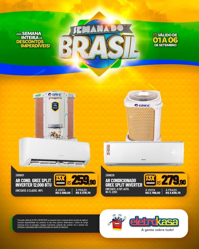 Semana do Brasil é nas lojas Eletrokasa em Rolim de Moura Semana do Brasil é nas lojas Eletrokasa em Rolim de Moura