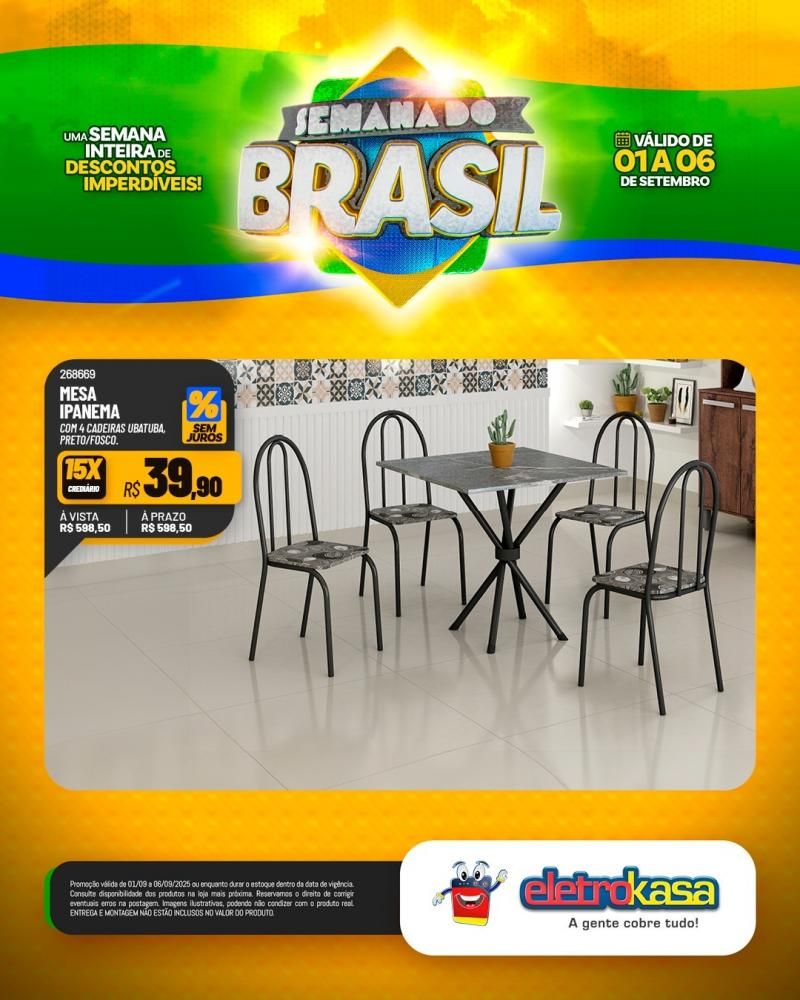 Semana do Brasil é nas lojas Eletrokasa em Rolim de Moura Semana do Brasil é nas lojas Eletrokasa em Rolim de Moura