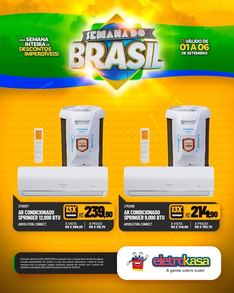Semana do Brasil é nas lojas Eletrokasa em Rolim de Moura Semana do Brasil é nas lojas Eletrokasa em Rolim de Moura