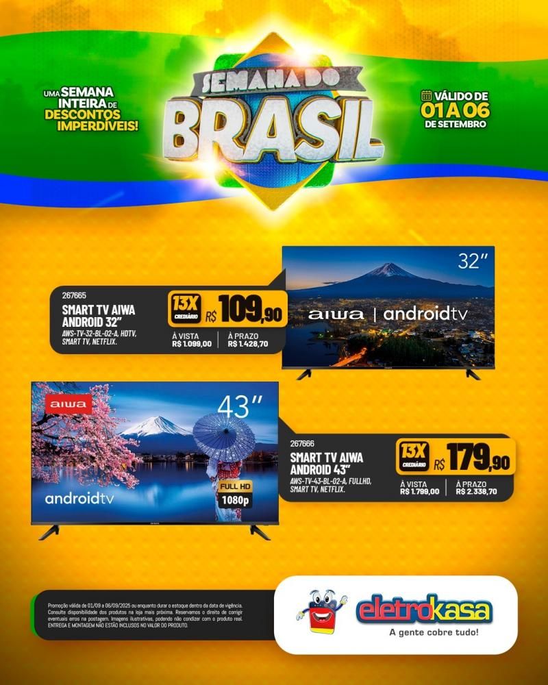 Semana do Brasil é nas lojas Eletrokasa em Rolim de Moura Semana do Brasil é nas lojas Eletrokasa em Rolim de Moura