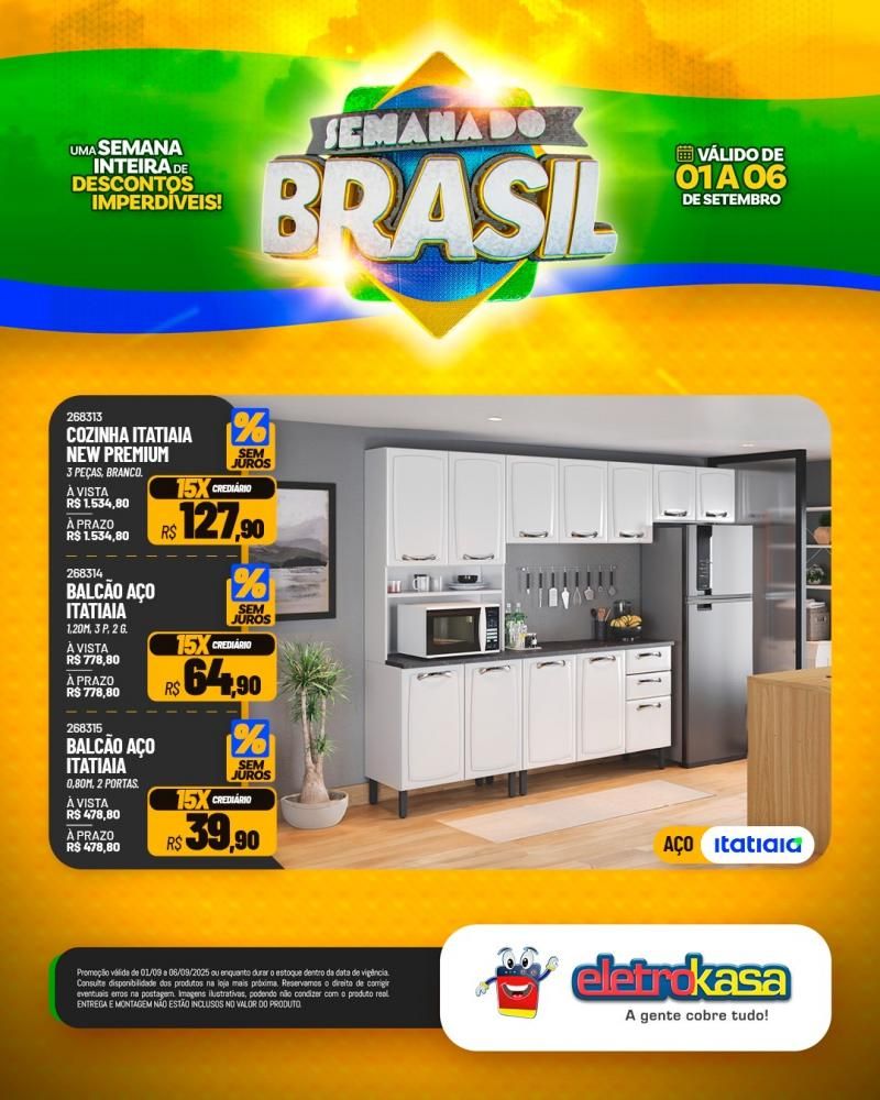 Semana do Brasil é nas lojas Eletrokasa em Rolim de Moura Semana do Brasil é nas lojas Eletrokasa em Rolim de Moura