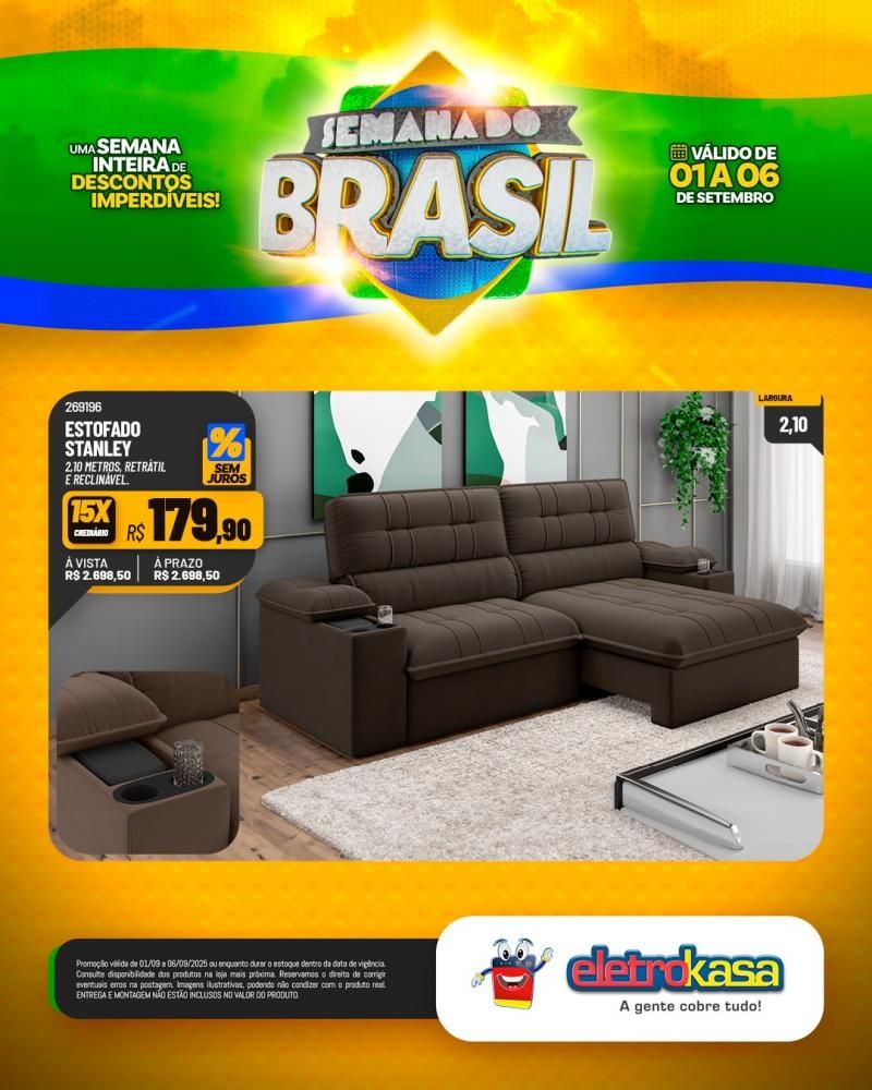 Semana do Brasil é nas lojas Eletrokasa em Rolim de Moura Semana do Brasil é nas lojas Eletrokasa em Rolim de Moura