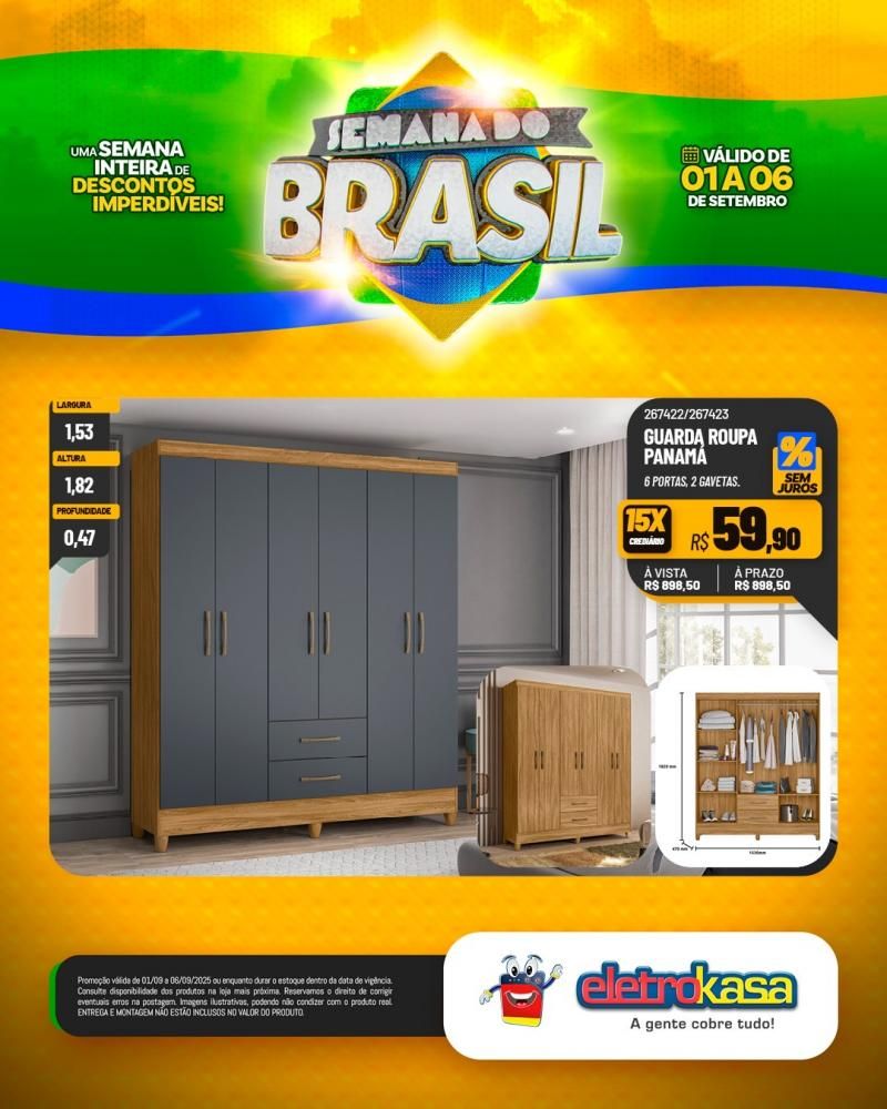 Semana do Brasil é nas lojas Eletrokasa em Rolim de Moura Semana do Brasil é nas lojas Eletrokasa em Rolim de Moura