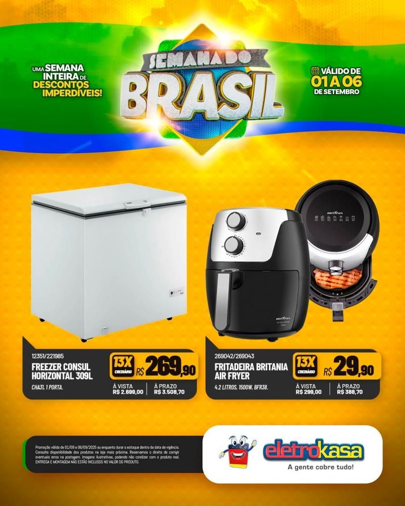 Semana do Brasil é nas lojas Eletrokasa em Rolim de Moura Semana do Brasil é nas lojas Eletrokasa em Rolim de Moura