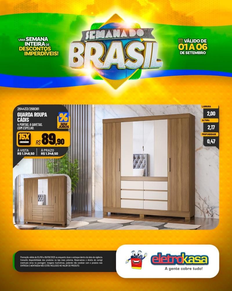 Semana do Brasil é nas lojas Eletrokasa em Rolim de Moura Semana do Brasil é nas lojas Eletrokasa em Rolim de Moura