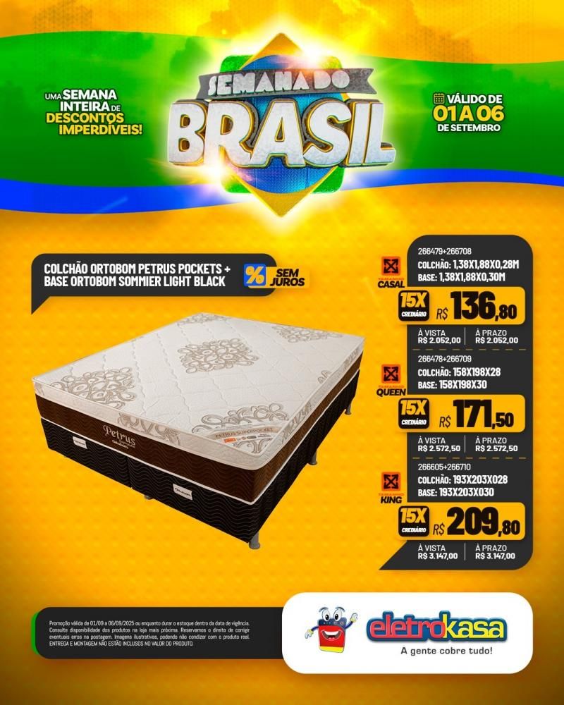 Semana do Brasil é nas lojas Eletrokasa em Rolim de Moura Semana do Brasil é nas lojas Eletrokasa em Rolim de Moura