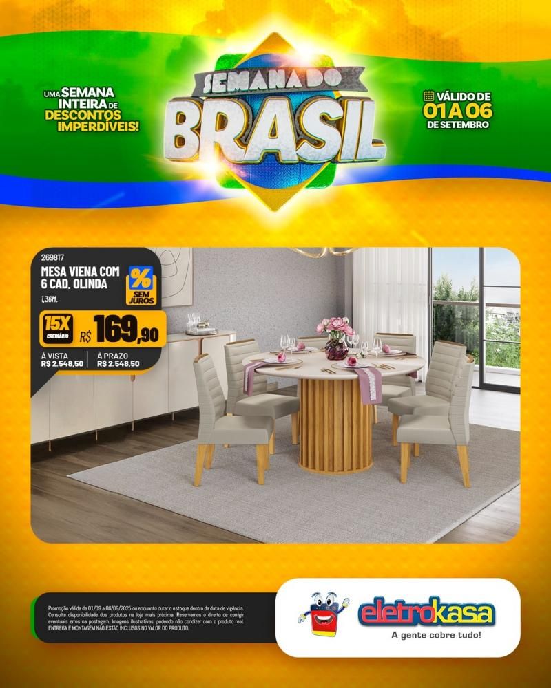 Semana do Brasil é nas lojas Eletrokasa em Rolim de Moura Semana do Brasil é nas lojas Eletrokasa em Rolim de Moura