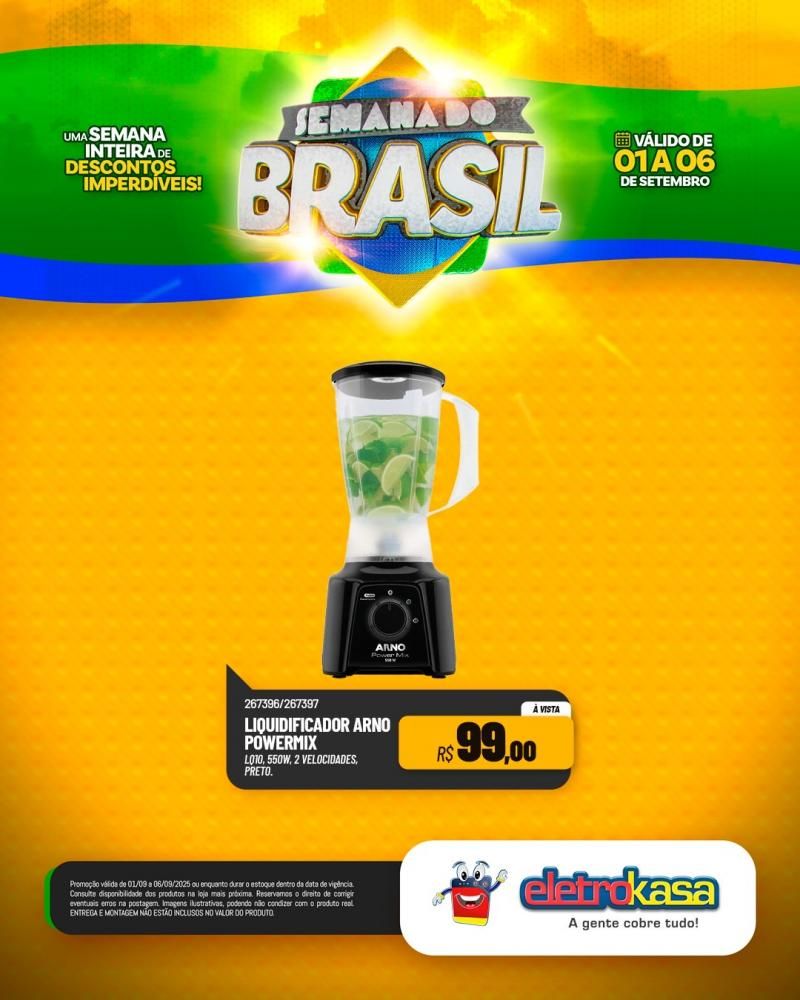Semana do Brasil é nas lojas Eletrokasa em Rolim de Moura Semana do Brasil é nas lojas Eletrokasa em Rolim de Moura