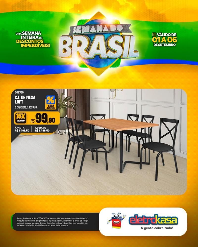 Semana do Brasil é nas lojas Eletrokasa em Rolim de Moura Semana do Brasil é nas lojas Eletrokasa em Rolim de Moura