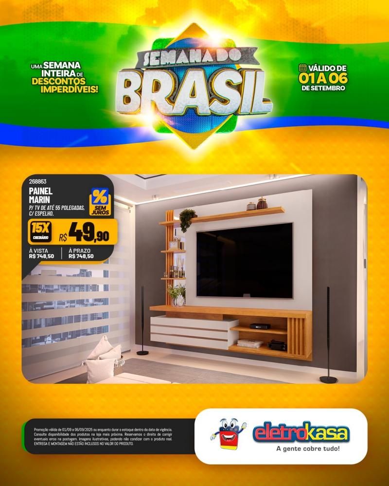 Semana do Brasil é nas lojas Eletrokasa em Rolim de Moura Semana do Brasil é nas lojas Eletrokasa em Rolim de Moura