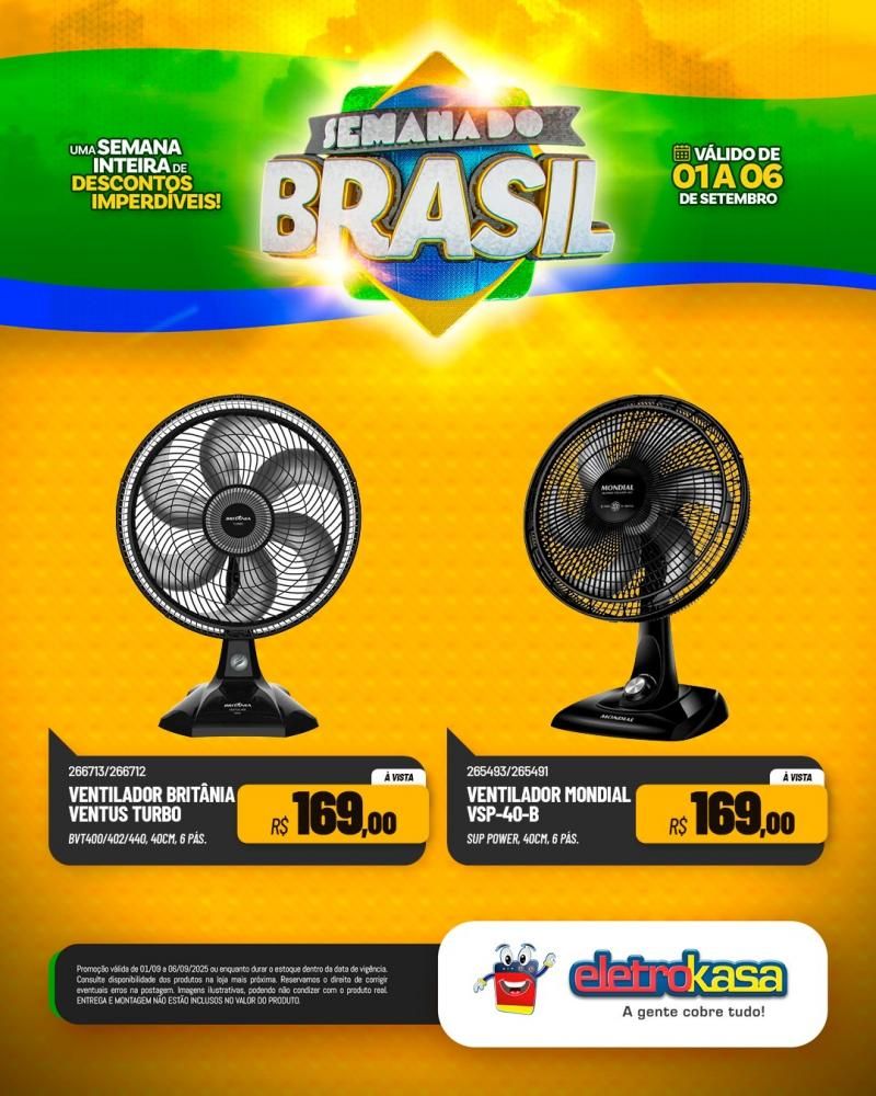 Semana do Brasil é nas lojas Eletrokasa em Rolim de Moura Semana do Brasil é nas lojas Eletrokasa em Rolim de Moura