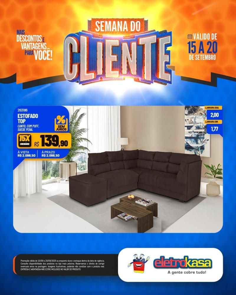 Semana do Cliente com grandes ofertas nas lojas eletroKasa, em Rolim de Moura Semana do Cliente com grandes ofertas nas lojas eletroKasa, em Rolim de Moura