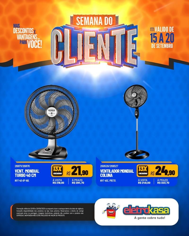 Semana do Cliente com grandes ofertas nas lojas eletroKasa, em Rolim de Moura Semana do Cliente com grandes ofertas nas lojas eletroKasa, em Rolim de Moura