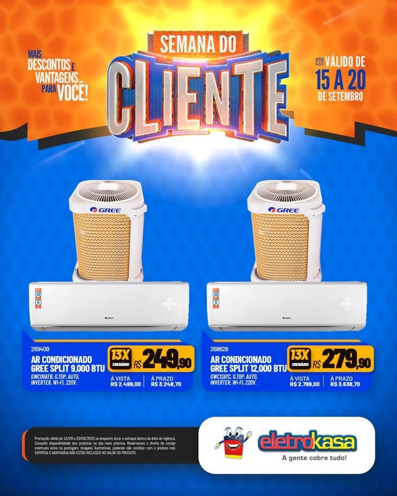 Semana do Cliente com grandes ofertas nas lojas eletroKasa, em Rolim de Moura Semana do Cliente com grandes ofertas nas lojas eletroKasa, em Rolim de Moura