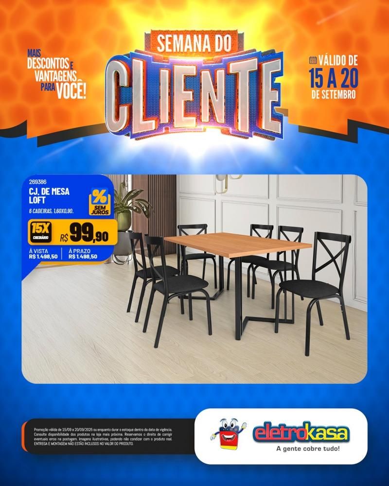 Semana do Cliente com grandes ofertas nas lojas eletroKasa, em Rolim de Moura Semana do Cliente com grandes ofertas nas lojas eletroKasa, em Rolim de Moura