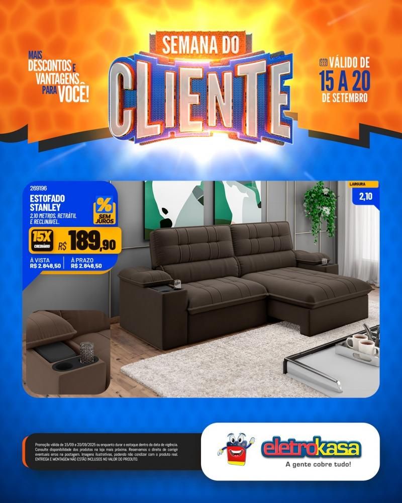 Semana do Cliente com grandes ofertas nas lojas eletroKasa, em Rolim de Moura Semana do Cliente com grandes ofertas nas lojas eletroKasa, em Rolim de Moura