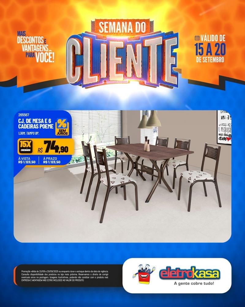 Semana do Cliente com grandes ofertas nas lojas eletroKasa, em Rolim de Moura Semana do Cliente com grandes ofertas nas lojas eletroKasa, em Rolim de Moura