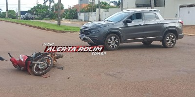 Acidente entre carro e moto é registrado nesta manhã no bairro Planalto, em Rolim de Moura Acidente entre carro e moto é registrado nesta manhã no bairro Planalto, em Rolim de Moura