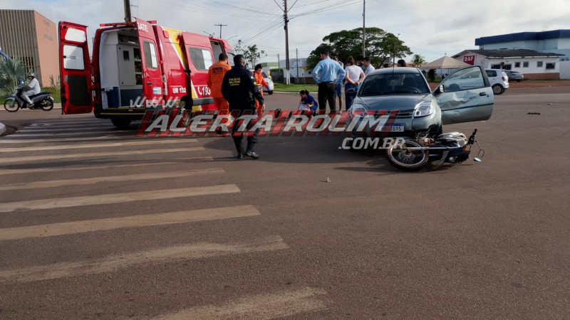 Acidente entre carro e motocicleta é registrado na manhã desta quarta-feira em Rolim de Moura Acidente entre carro e motocicleta é registrado na manhã desta quarta-feira em Rolim de Moura