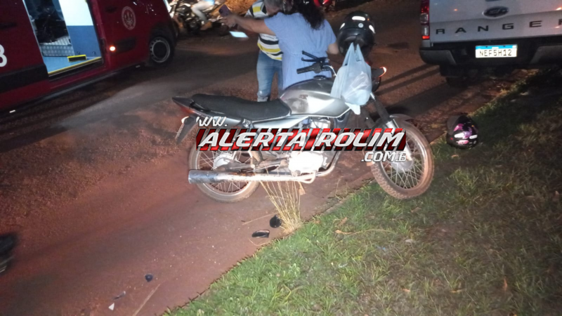 Acidente entre moto e caminhonete é registrado no bairro Jardim Tropical em Rolim de Moura Acidente entre moto e caminhonete é registrado no bairro Jardim Tropical em Rolim de Moura