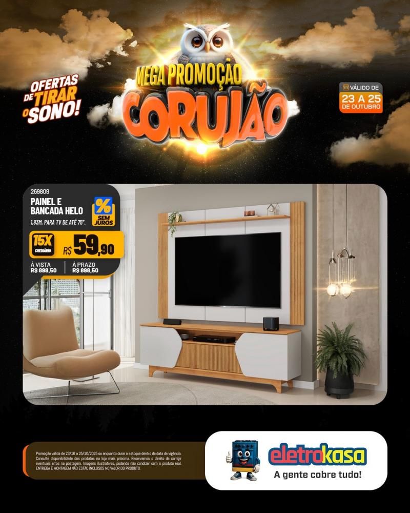 Chegou o Corujão nas lojas eletroKasa, em Rolim de Moura com ofertas de tirar o sono e fazer você economizar de verdade Chegou o Corujão nas lojas eletroKasa, em Rolim de Moura com ofertas de tirar o sono e fazer você economizar de verdade