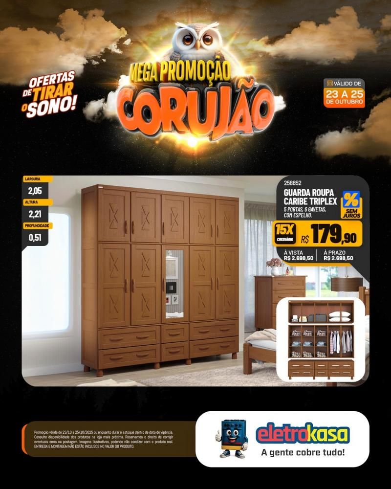Chegou o Corujão nas lojas eletroKasa, em Rolim de Moura com ofertas de tirar o sono e fazer você economizar de verdade Chegou o Corujão nas lojas eletroKasa, em Rolim de Moura com ofertas de tirar o sono e fazer você economizar de verdade